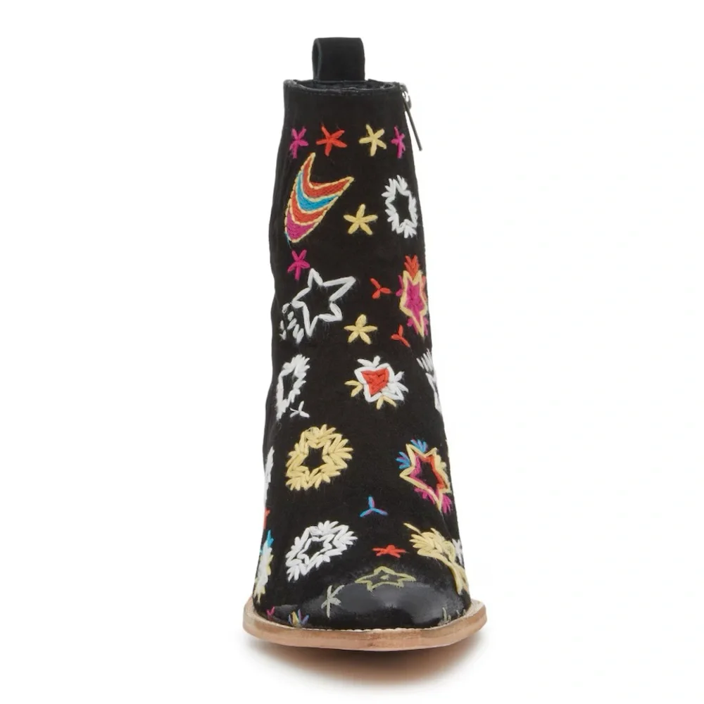 #284💜385💜 BRAND NEW IN BOX FREE PEOPLE EMBROIDERED BOWERS ANKLE BOOTS - Picture 2 of 11